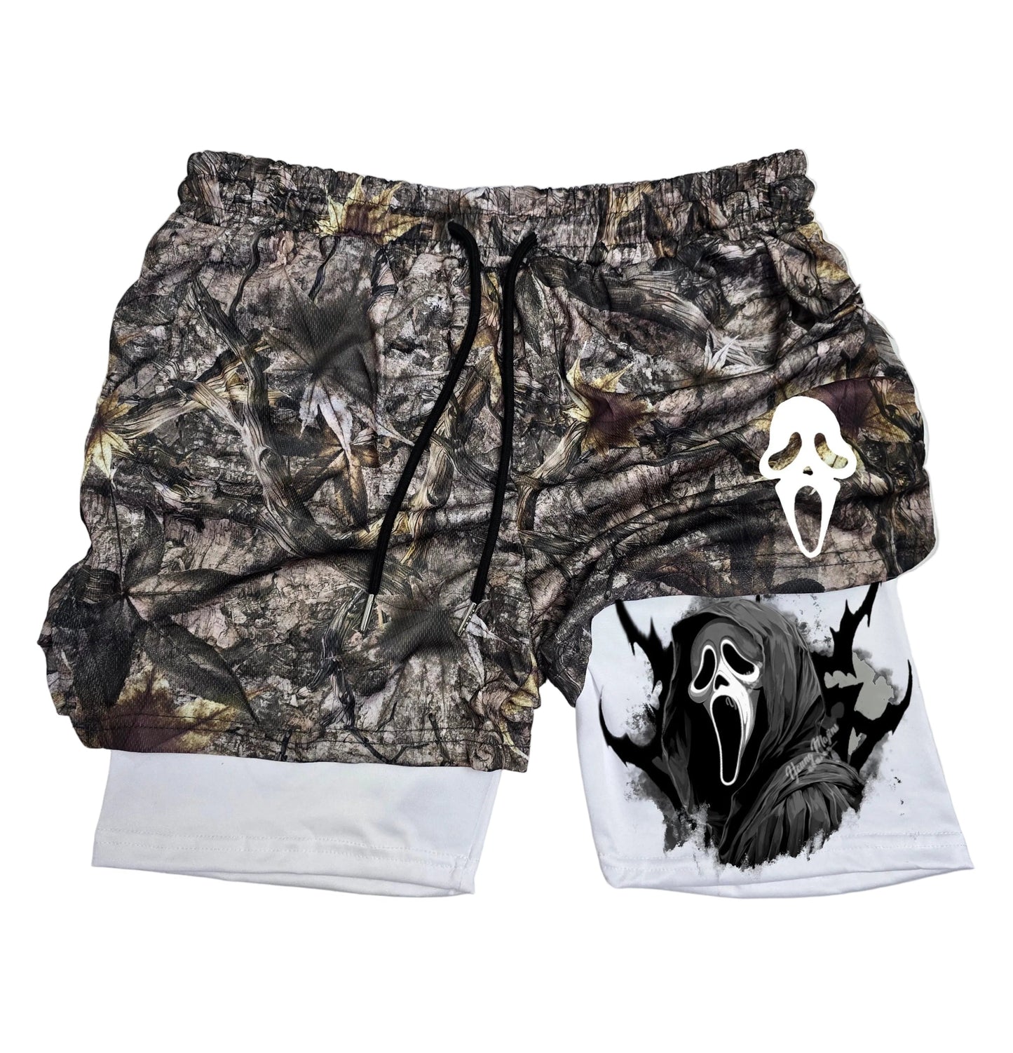 GhostFace 2 " Camo" Gym Shorts