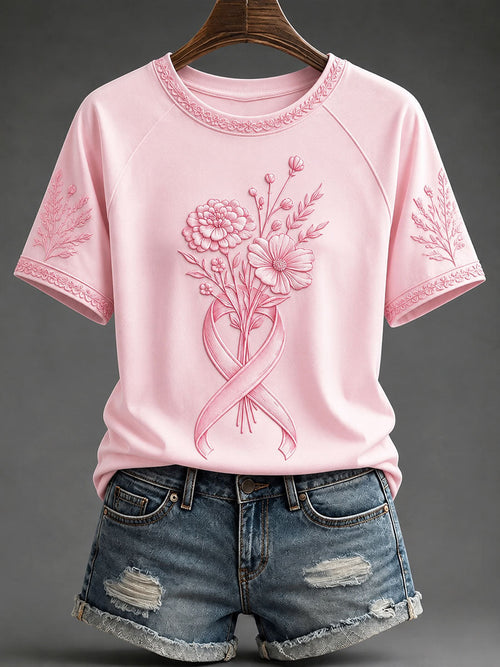 Women's Breast Cancer Prevention and Awareness Casual T-shirt