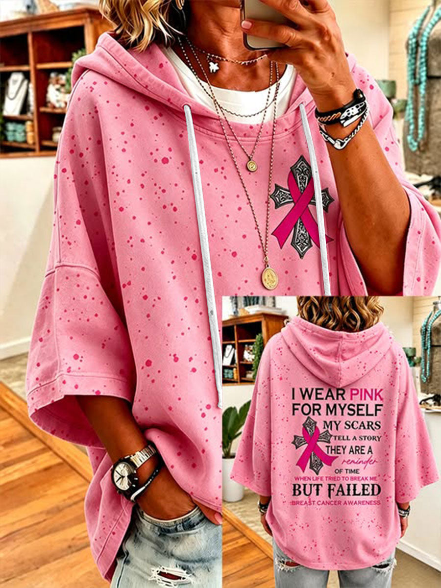 Women's Breast Cancer Awareness Printed Casual Top