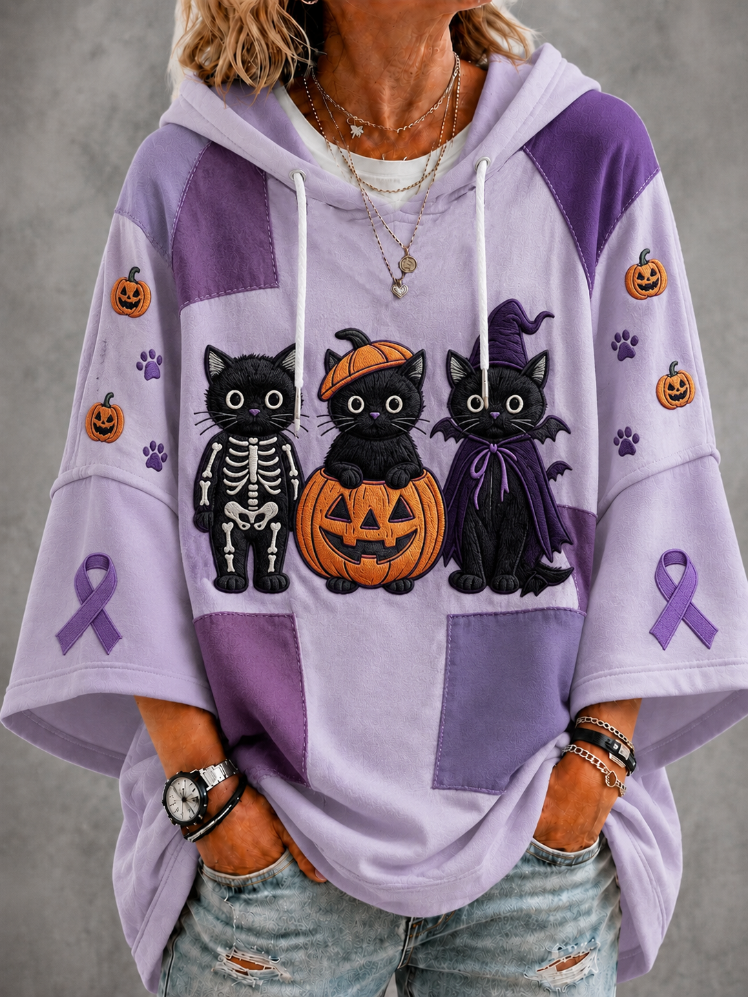 Women’s Alzheimer's Awareness Short-Sleeve Hoodie