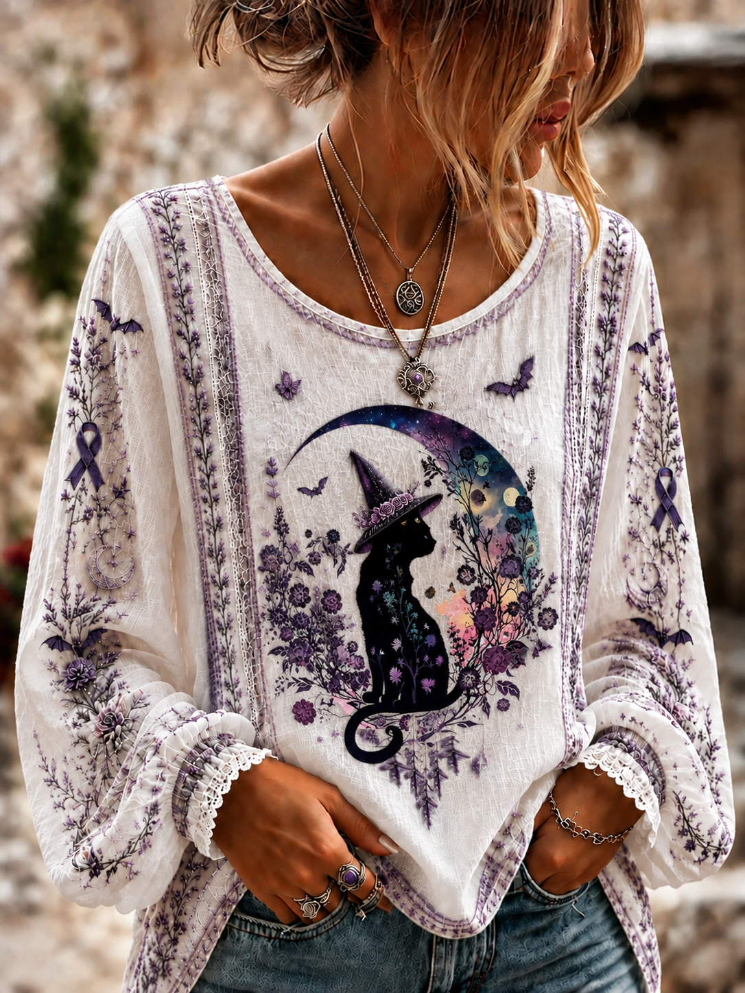 Women's Alzheimer's Awareness Cotton-Linen Shirt