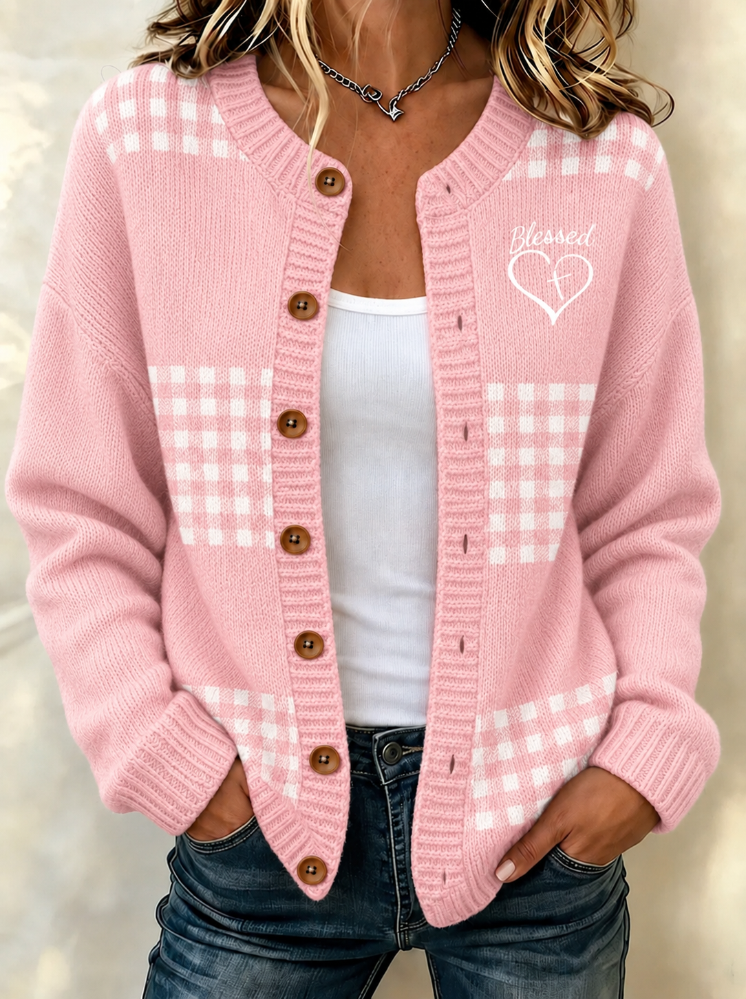 women's Breast Cancer Cardigan