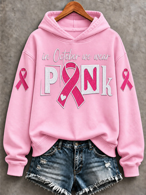 Women's Breast Cancer Awareness Print Sweatshirt